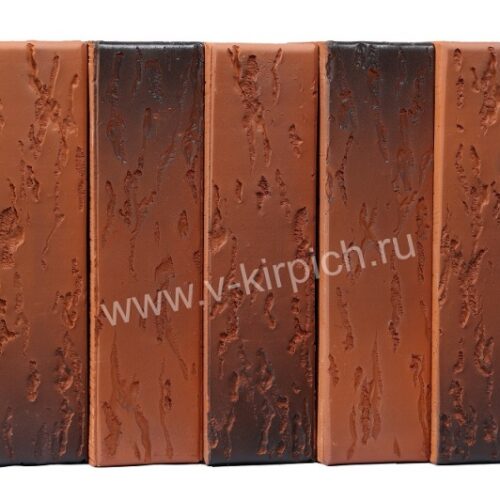 Кирпич лицевой керамический одинарный красный флеш руст М150