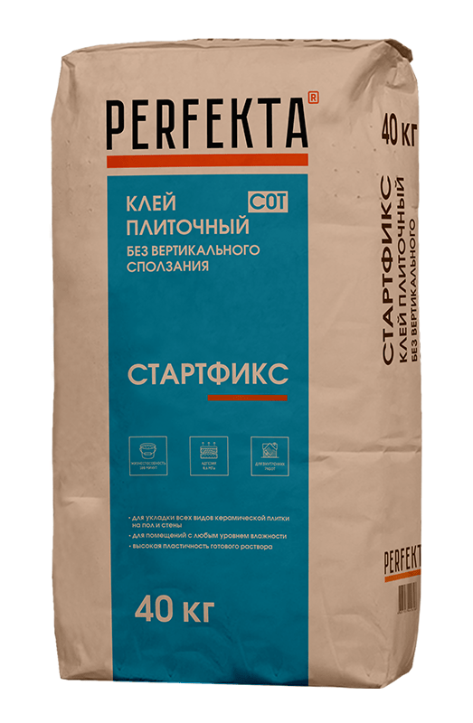 Клей плиточный без вертикального сползания Стартфикс C0 T