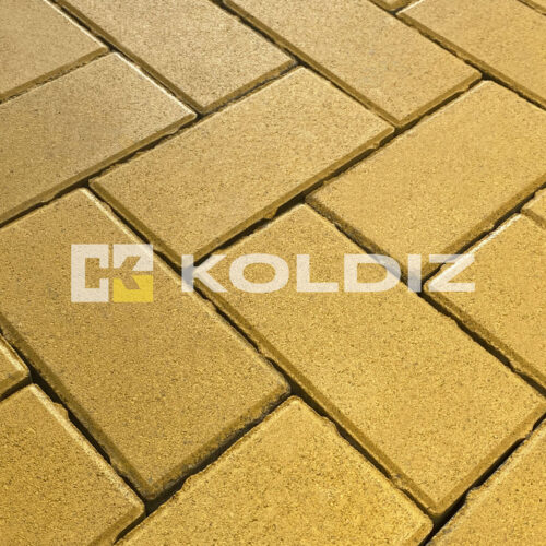 Брусчатка "Моно Желтая" 100x200х100мм
