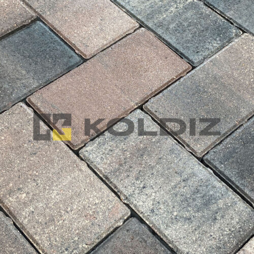Брусчатка "Оникс Коралловый" 100x200х50мм