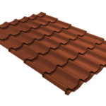Металлочерепица Классик ("Classic") v02 0,5 Satin Matt RAL 8004 терракота