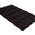 Металлочерепица "Квадро профи (Верховье)" ("Quadro Profi") v01 0,5 PurPro RAL 9005 черный