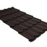 Металлочерепица "Квинта плюс" ("Kvinta plus") 0,5 Satin Matt TX RR 32 темно-коричневый