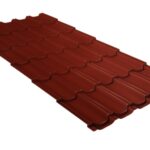 Металлочерепица "Квинта плюс" ("Kvinta plus") 0,5 Satin RAL 3009 оксидно-красный