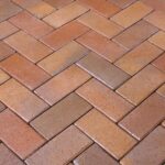 Клинкерная брусчатка Penter Florenz bunt orangegelb geflammt, 240x118x52 мм