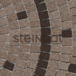 Тротуарная плитка Steingot Granit Premium Классика Арко Bruno, микс размеров