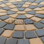Тротуарная плитка Steingot Классика круговая Серая, микс размеров