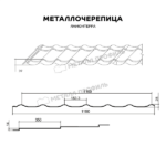Металлочерепица МЕТАЛЛ ПРОФИЛЬ Ламонтерра NormanMP (ПЭ-01-2004-0.5) — изображение 2