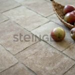 Тротуарная плитка Steingot Старый город Травертин, микс размеров